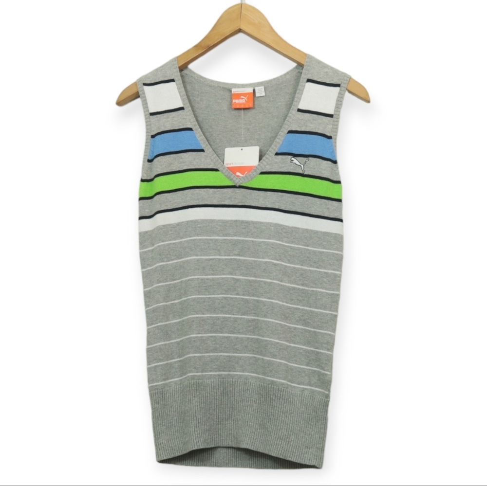 Puma Sport Lifestyle Golf Athletic Knit Sweater Vest